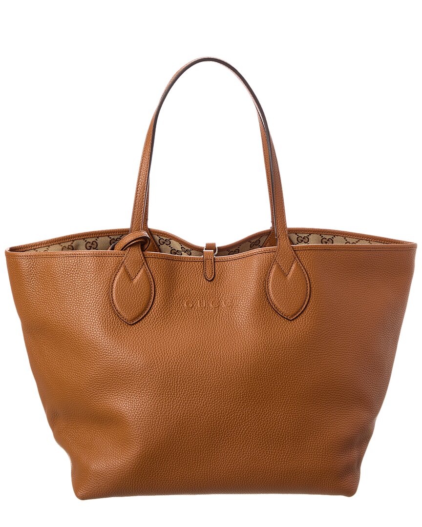 Gucci Totissima Large Reversible Leather & Gg Canvas Tote