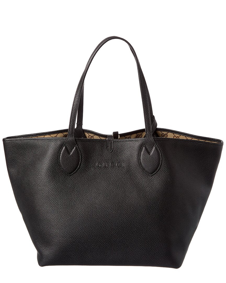 Gucci Totissima Large Reversible Leather & Gg Canvas Tote