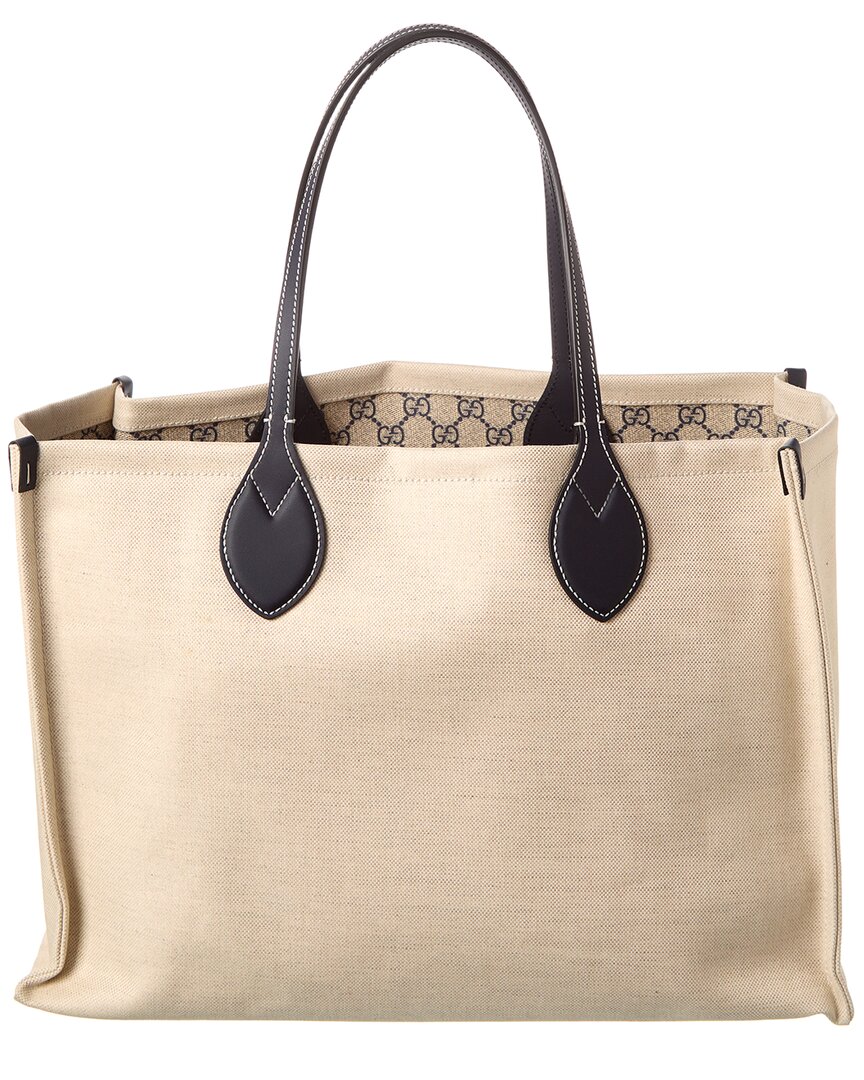 Gucci Medium Canvas & Leather Tote