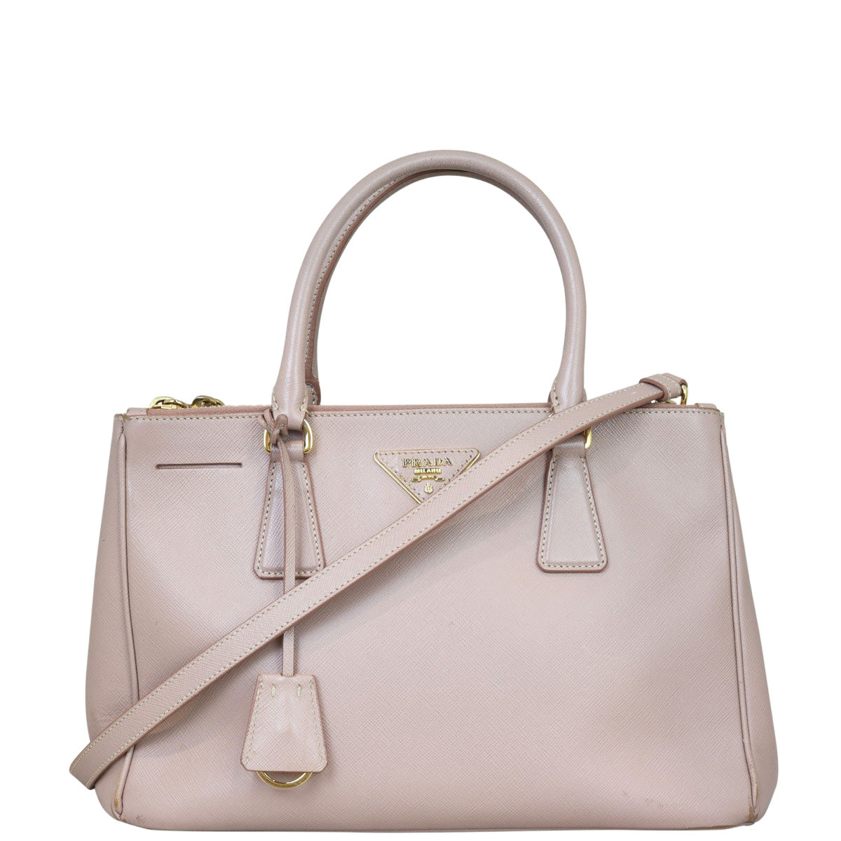 Prada Saffiano Lux Galleria Double Zip Tote Small