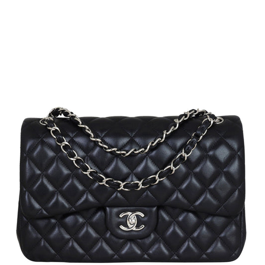 Chanel Classic Double Flap Jumbo | Black Lambskin STH