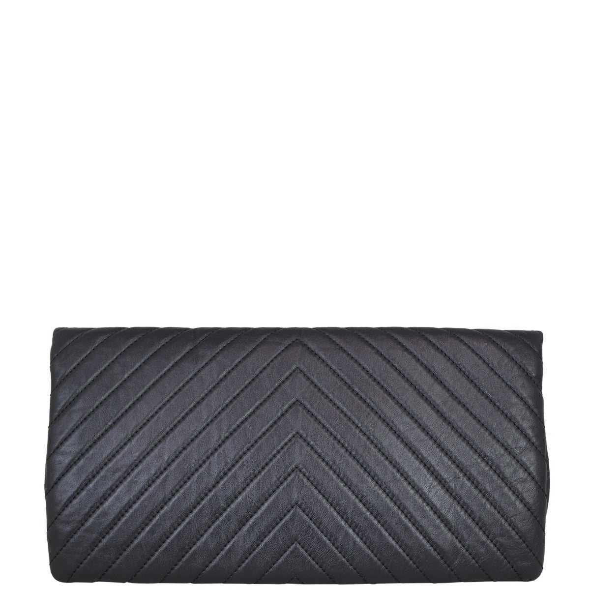 Chanel Chevron Fold Over Clutch