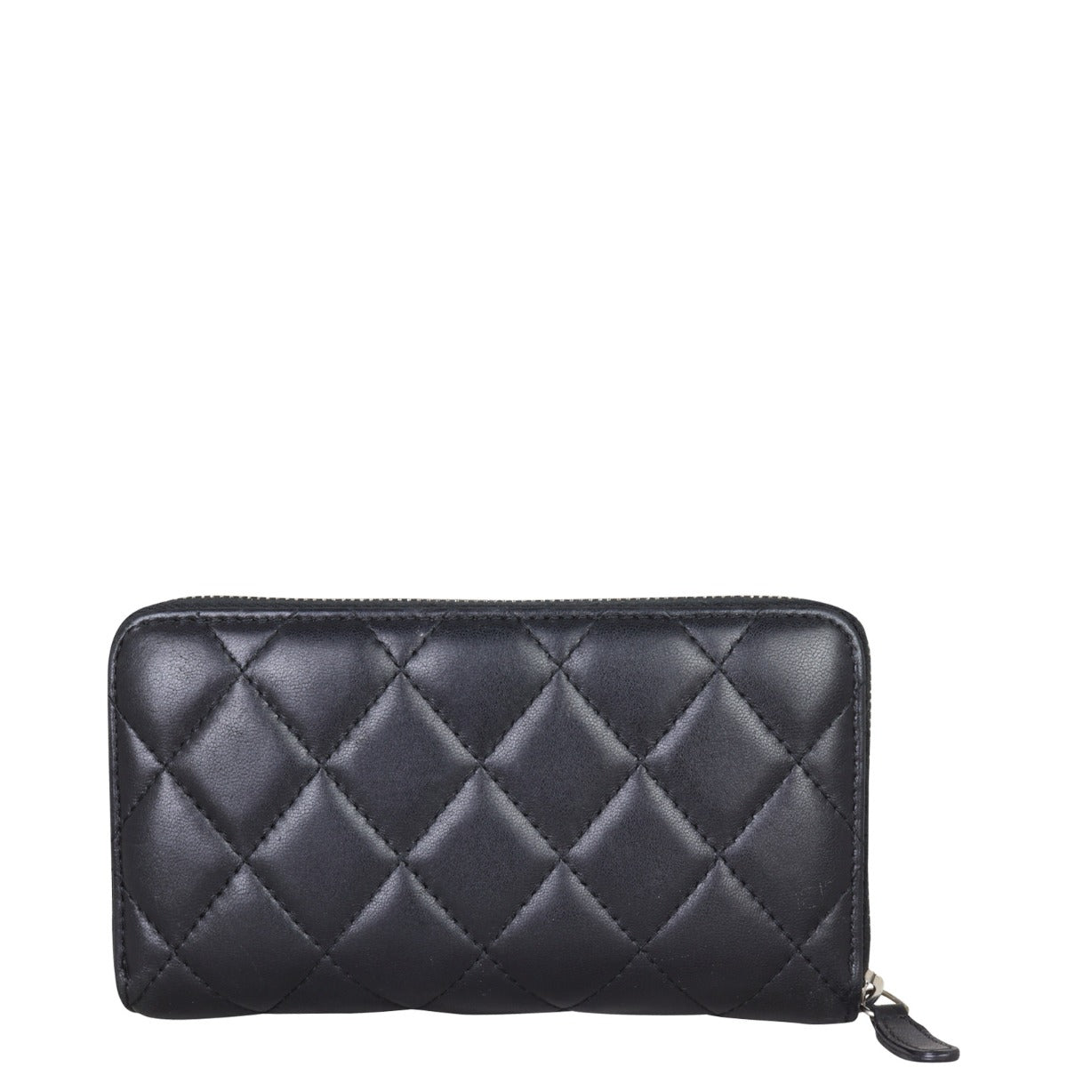 Chanel Small Zip Around Wallet | Black Lambskin