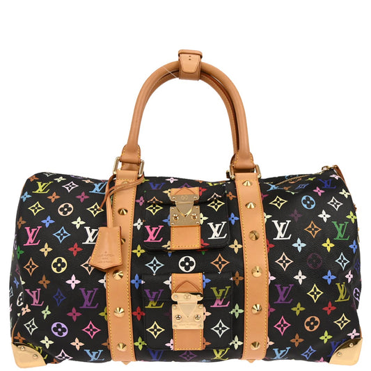 Louis Vuitton 2003 Black Monogram Multicolor 45 Handbag M92640