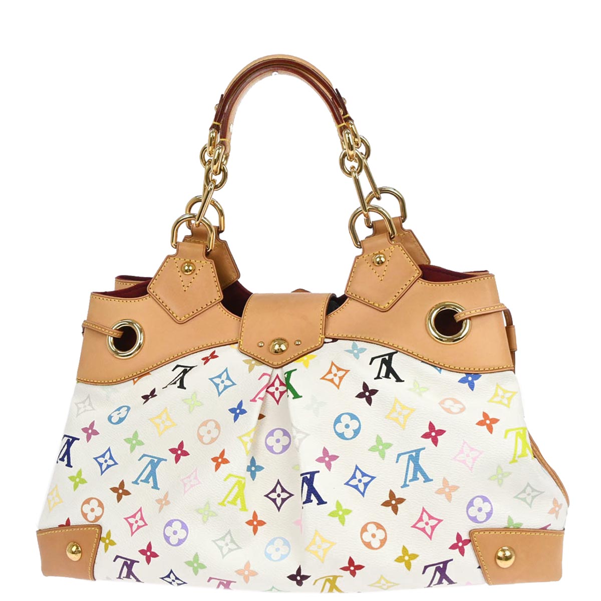 Louis Vuitton 2009 White Monogram Multicolor Ursula Handbag M40123
