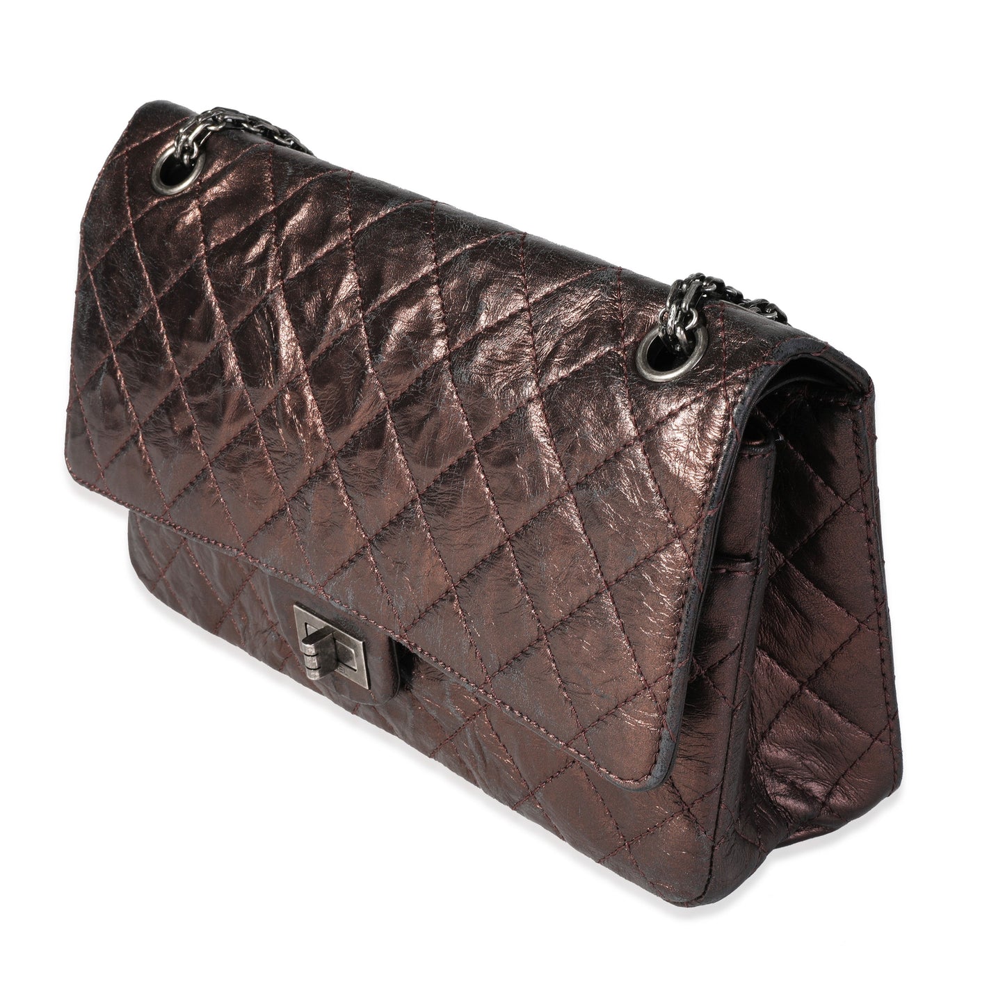 CHANEL Bronze Metallic Quilted 2 55 Reissue 226 Bag