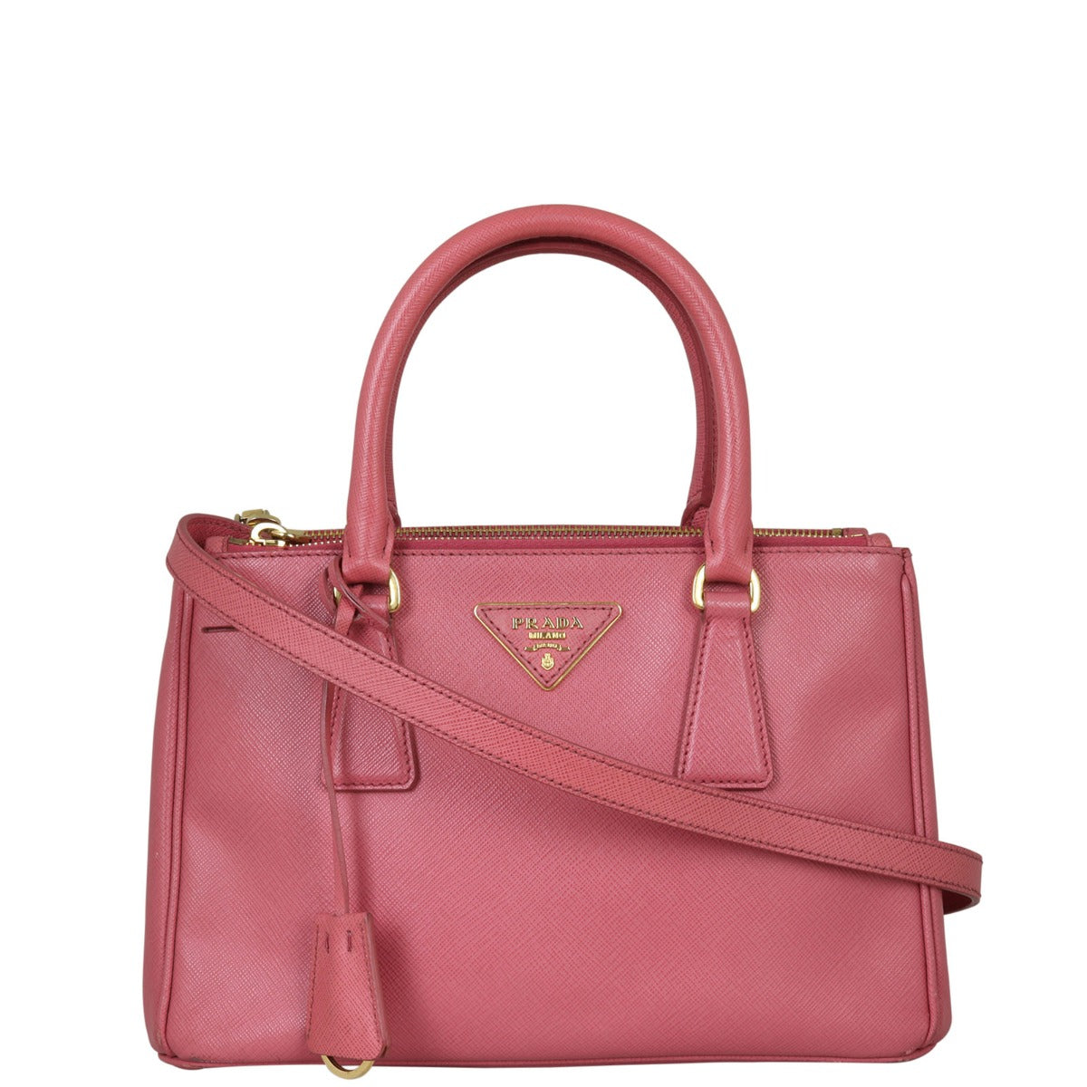 Prada Saffiano Lux Galleria Double Zip Tote Mini