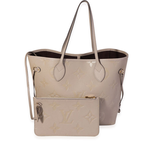 Louis Vuitton Tourterelle Monogram Empreinte Giant Neverfull MM