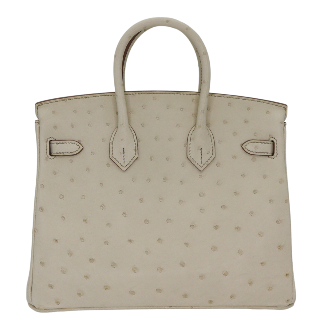 Hermes25cm Birkin Beton Ostrich Gold Hardware