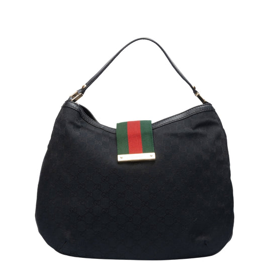 Gucci Leather Canvas Shoulder Bag