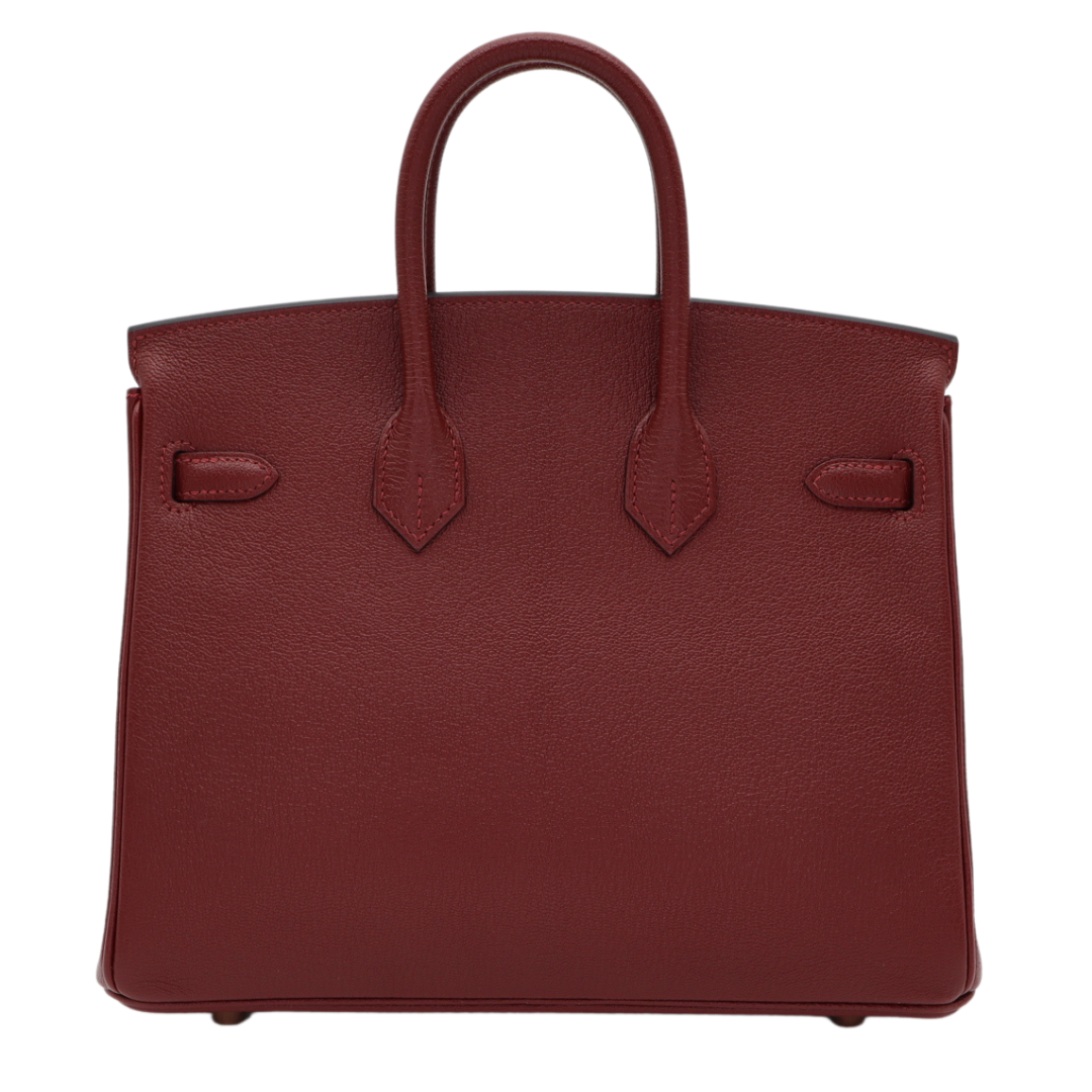 Hermes25cm Birkin HSS Rouge H/ Rose Chèvre Rose Gold Hardware