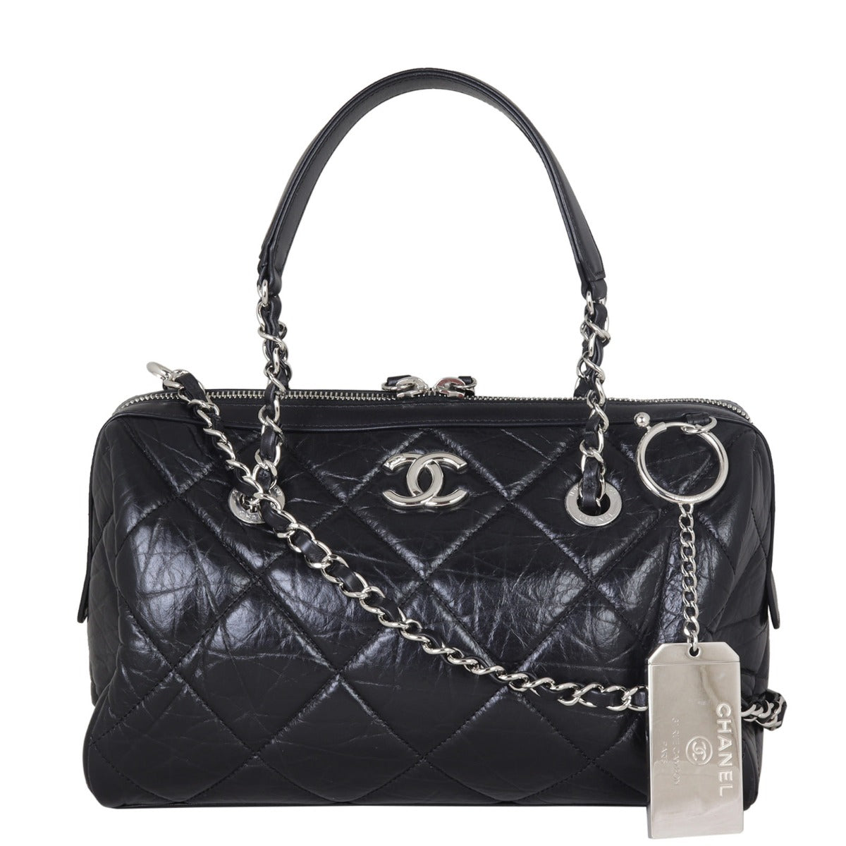 Chanel Calfskin Bowling Bag Small