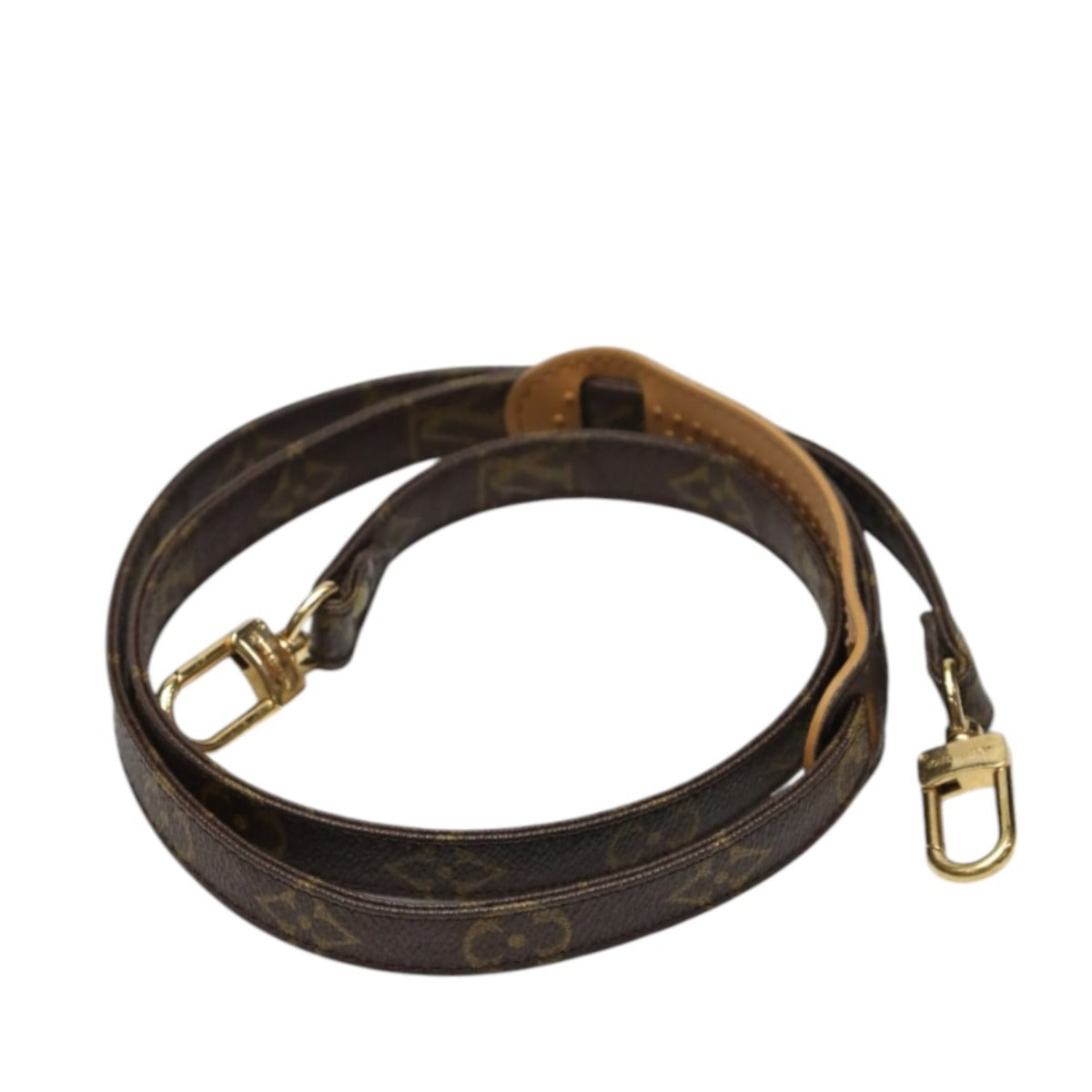LOUIS VUITTON Shoulder strap Monogram canvas Brown strap Monogram Back accessories Women(Unisex)