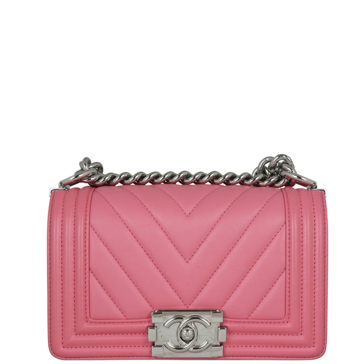 Chanel Boy Small Chevron | Pink