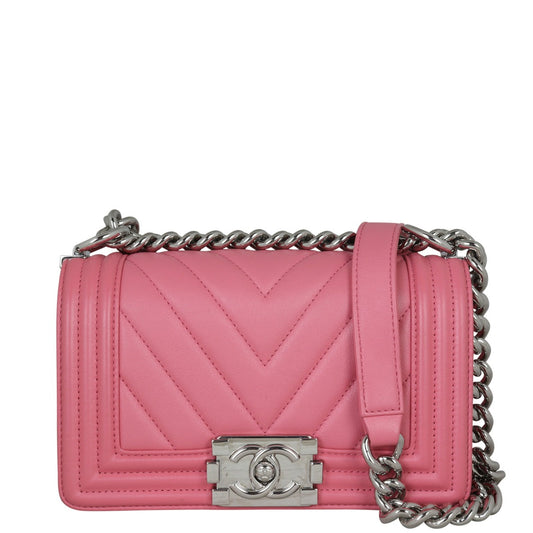 Chanel Boy Small Chevron | Pink