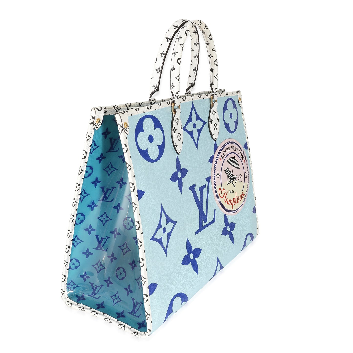 LOUIS VUITTON Limited Edition Blue Monogram Giant Hamptons Onthego