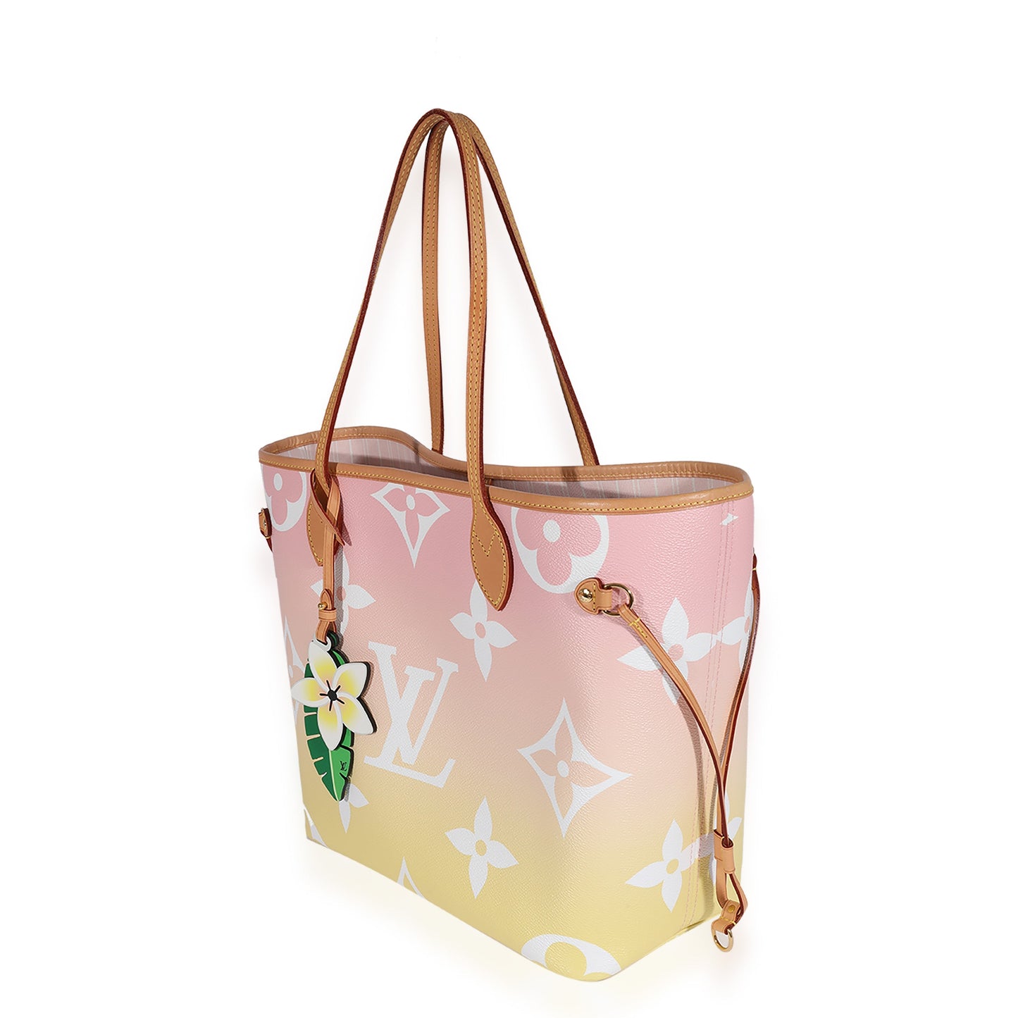 Louis Vuitton Pink & Yellow Monogram Giant By The Pool Neverfull MM