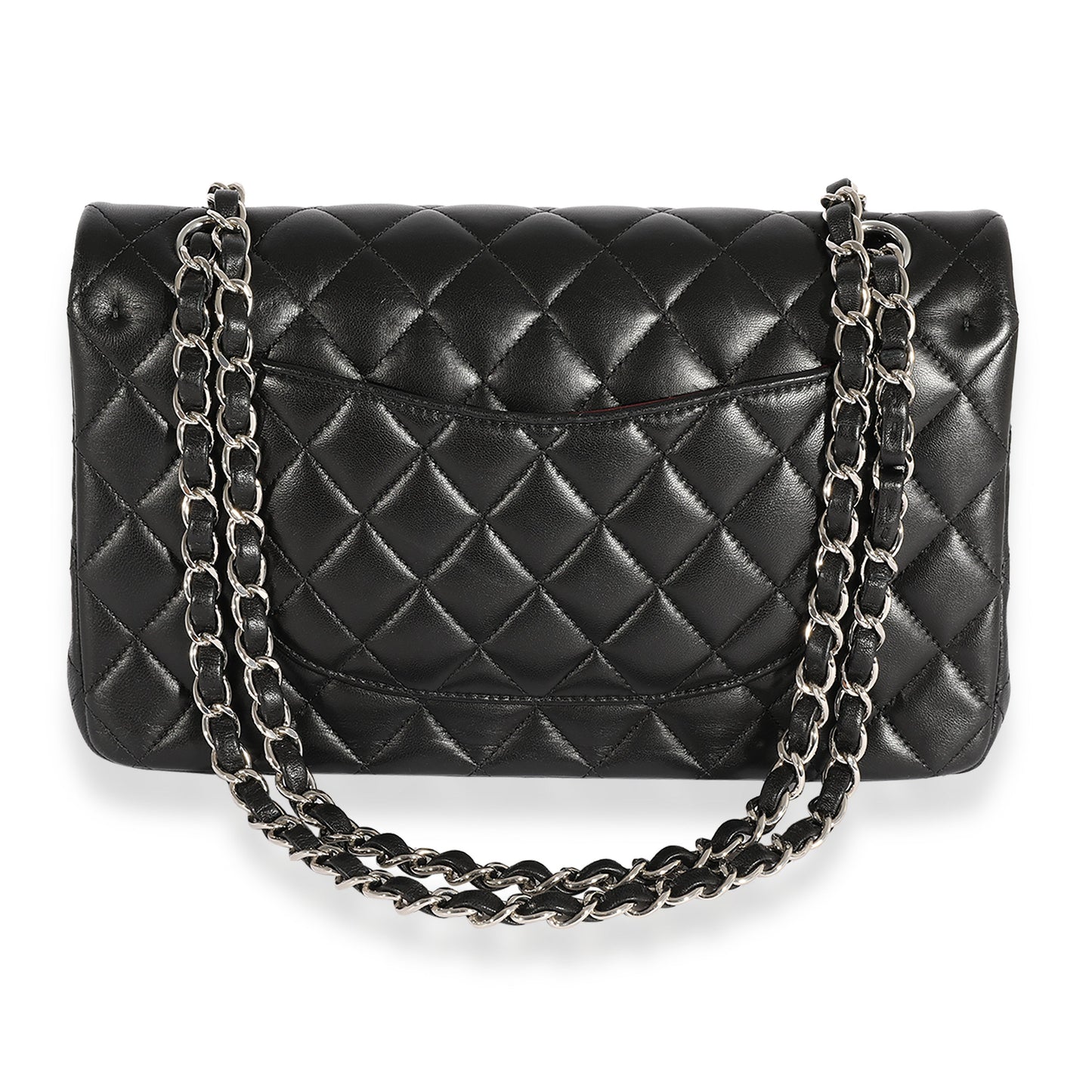 Chanel Black Quilted Lambskin Medium Classic Double Flap Bag