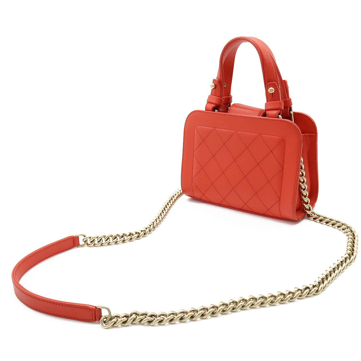Chanel Leather MatelassÃ© 2way Handbag