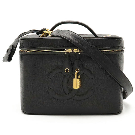 Chanel Caviar Skin Vanity Bag 2way Handbag