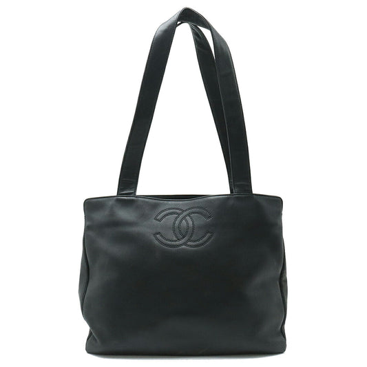 Chanel Calfskin Coco Mark 2way Bag Black Classic Flap