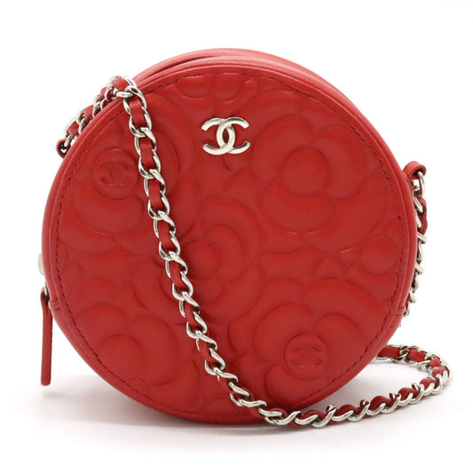 Chanel Leather Camellia Coco Mini Classic Chain Shoulder Bag AP0245