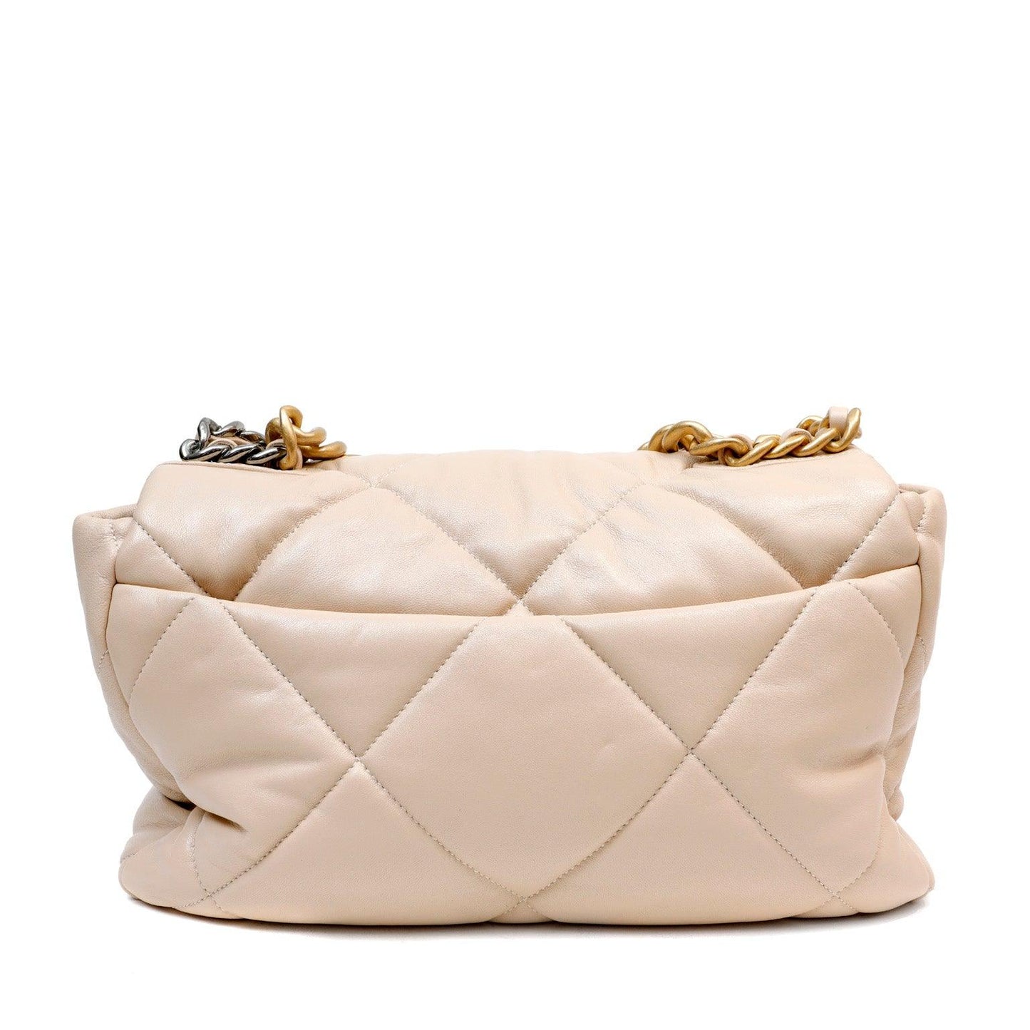 Chanel Beige 19 Bag w Mixed Metal Hardware