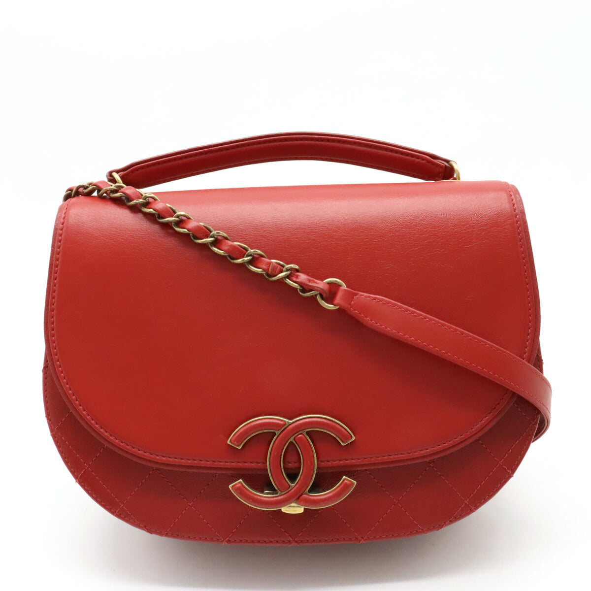 Chanel Goatskin Coco Curve 2way Shoulder Bag Classic Flap