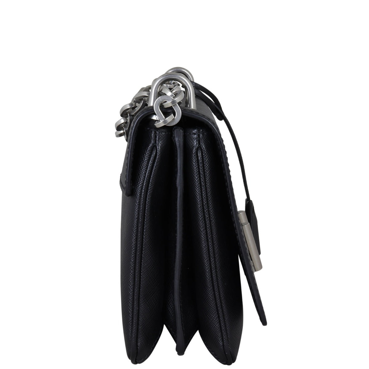 Prada Saffiano Lux Chain Lock Flap Bag