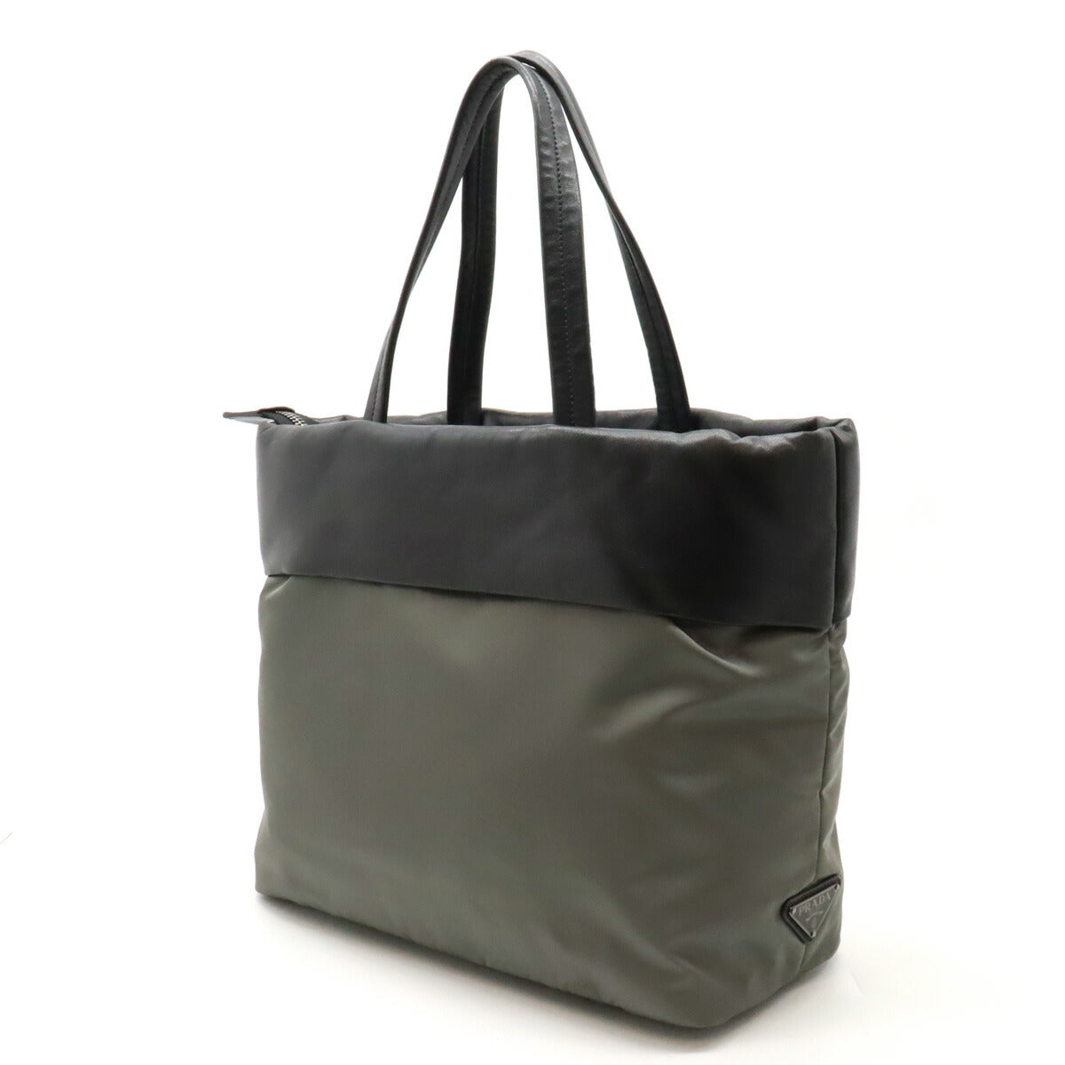 Prada Nylon Nappa Leather 2way Tote Bag 1BG047