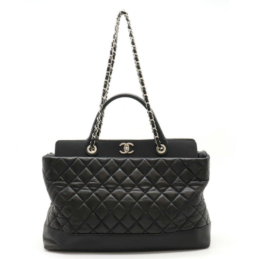Chanel Leather MatelassÃ© Portobello 2way Bag Black