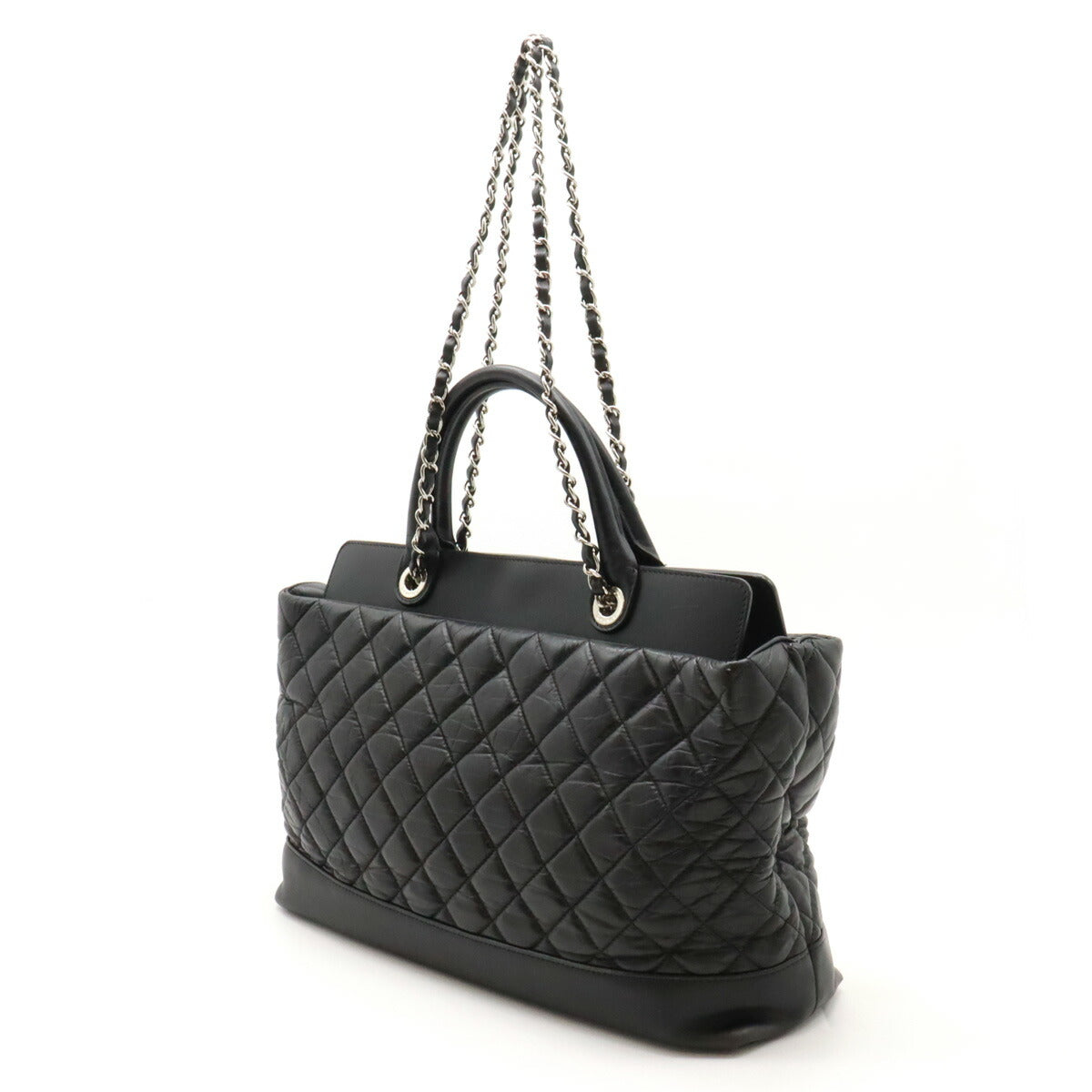 Chanel Leather MatelassÃ© Portobello 2way Bag Black