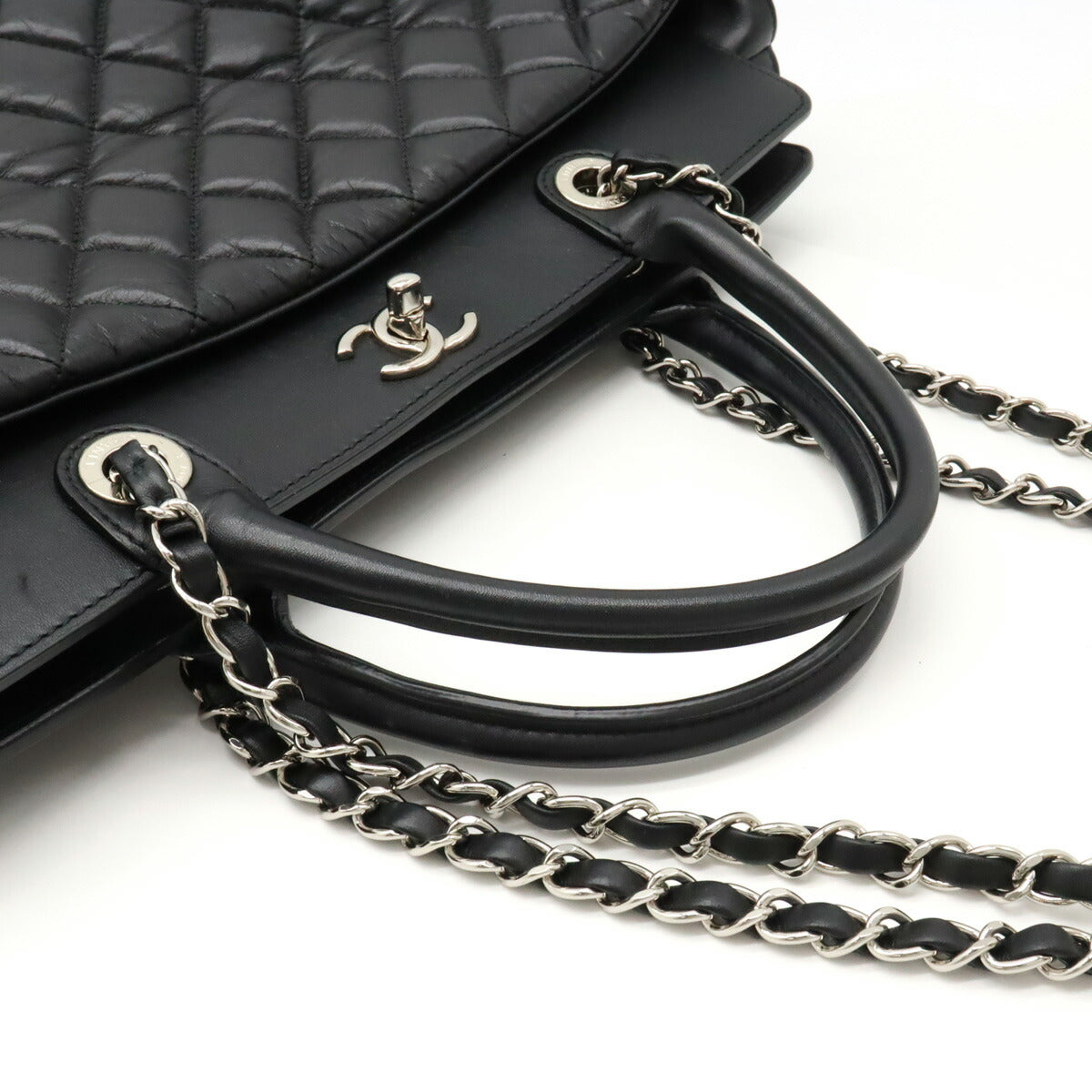 Chanel Leather MatelassÃ© Portobello 2way Bag Black