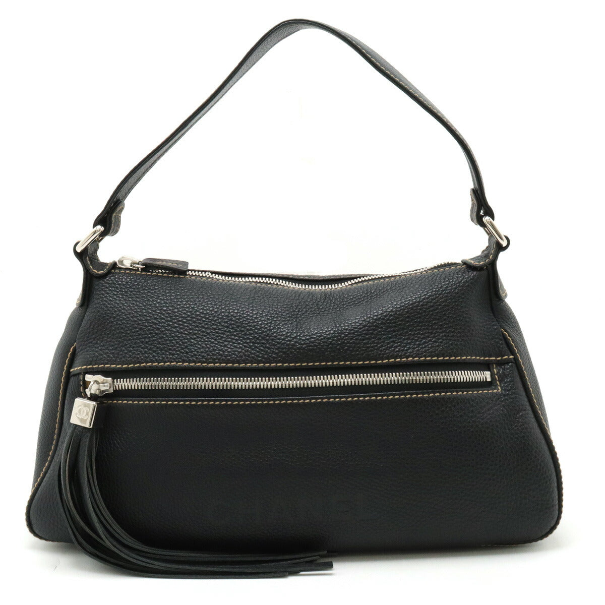 Chanel Leather Logo Shoulder Bag Classic Flap