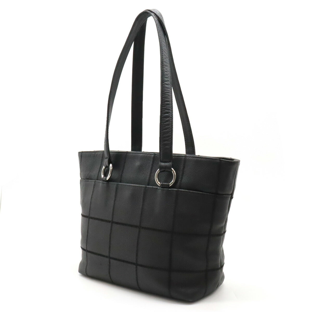 Chanel Leather Choco Bar Tote Bag