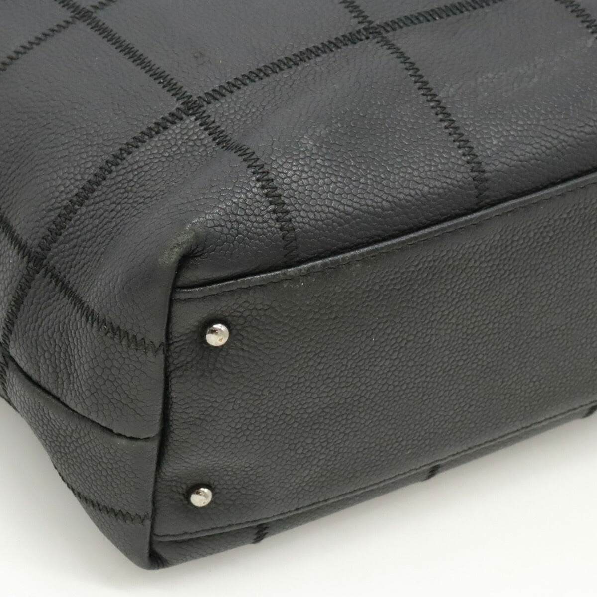 Chanel Leather Choco Bar Tote Bag