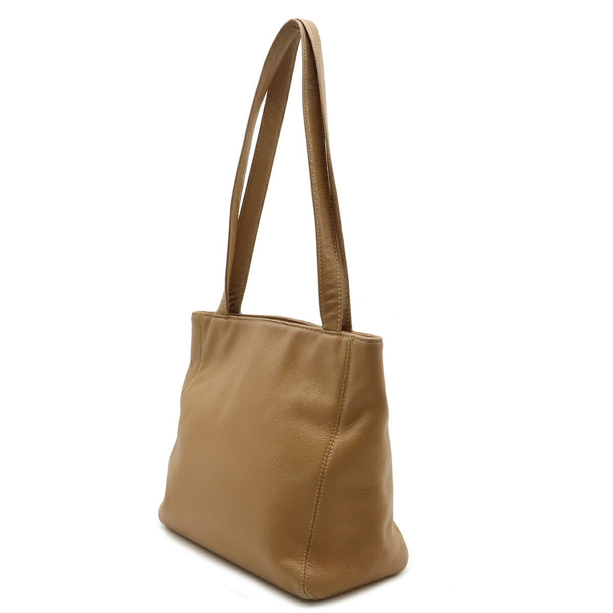 Chanel Caviar Skin Coco 2way Bag Camel