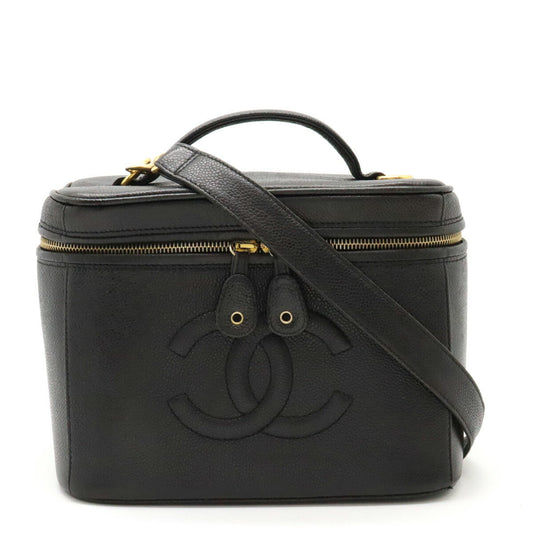Chanel Coco Mark Caviar Skin 2way Handbag Classic Flap