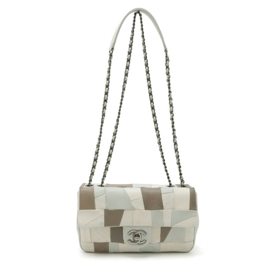Chanel Leather Python Patchwork Coco Chain Shoulder Bag