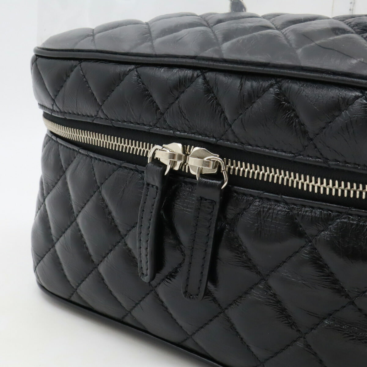 Chanel Leather/Vinyl Matelasse Coco Mark Shoulder Bag Classic Flap