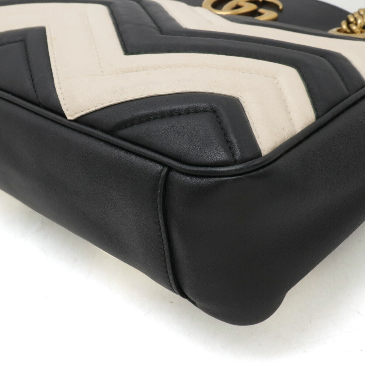 Gucci Leather GG Marmont 2way Chain Tote Bag 443501