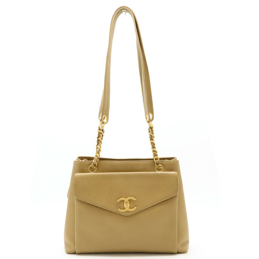 Chanel Caviar Skin Coco 2way Tote Bag