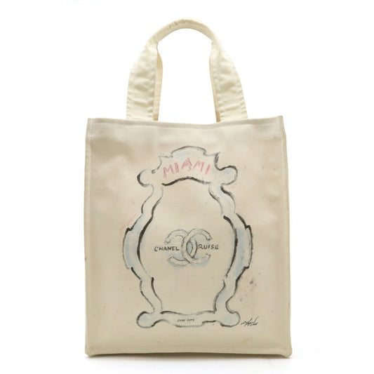 Chanel Canvas Miami Cruise Line Coco Mark 2way Tote Bag Classic Flap