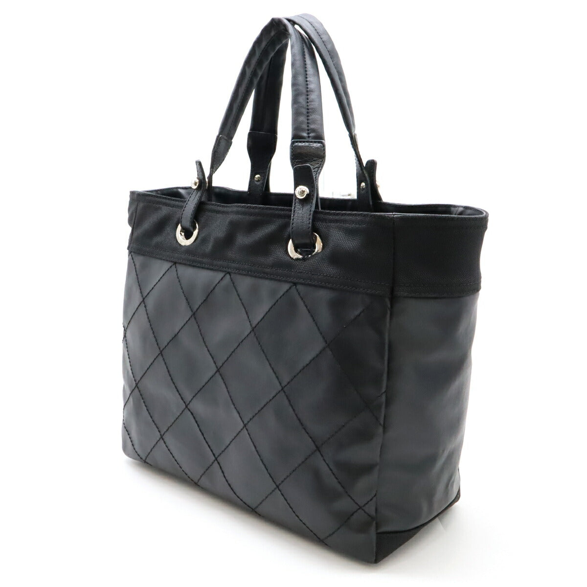 Chanel Coated Canvas -Biarritz Tote Bag Classic Flap
