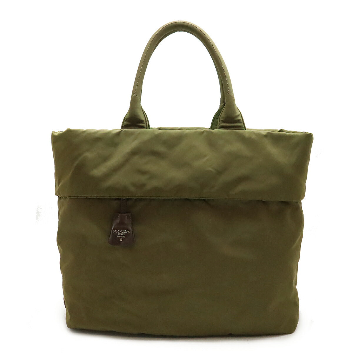 Prada Nylon Leather 2way Tote Bag