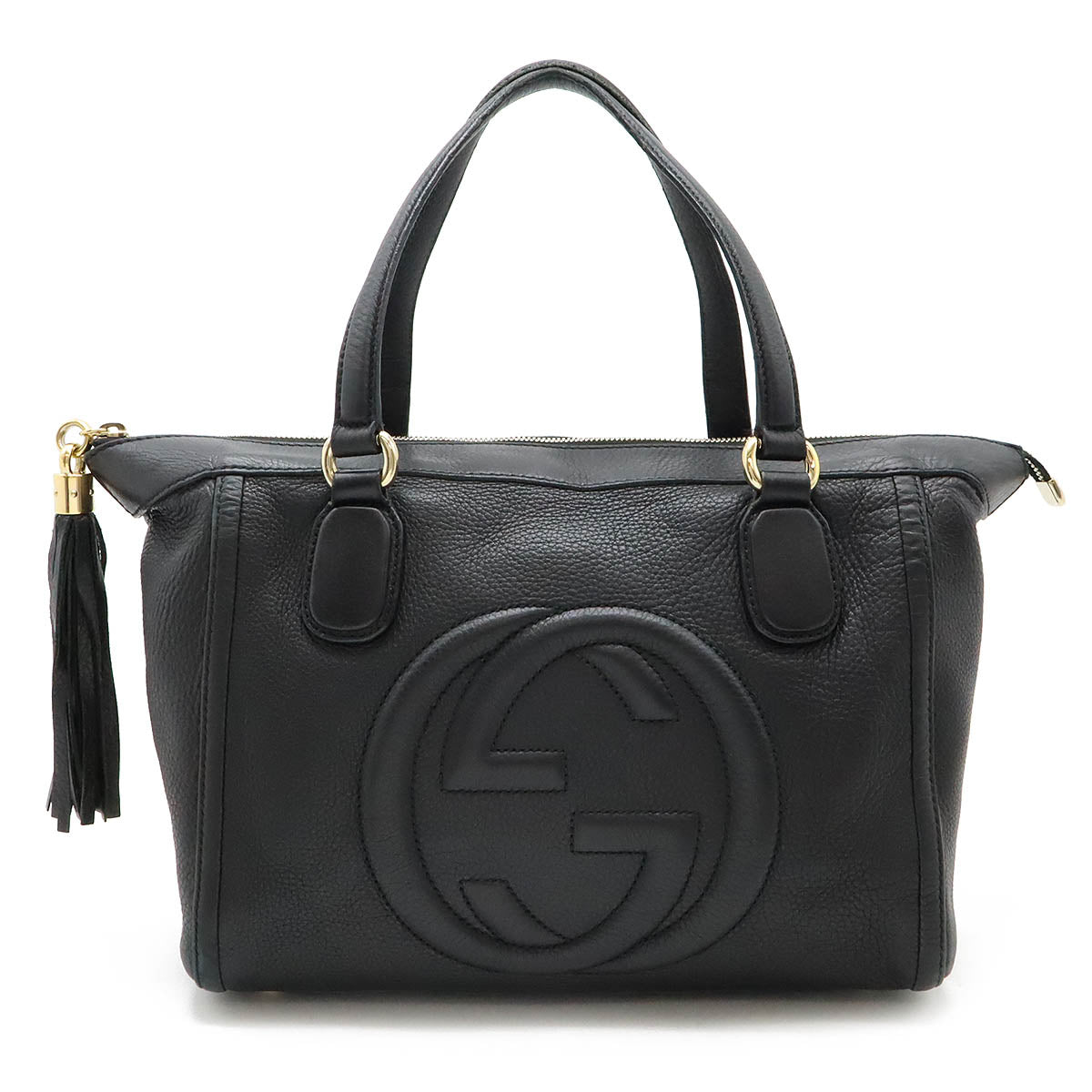 Gucci Leather Soho Interlocking G Tote Bag 282307
