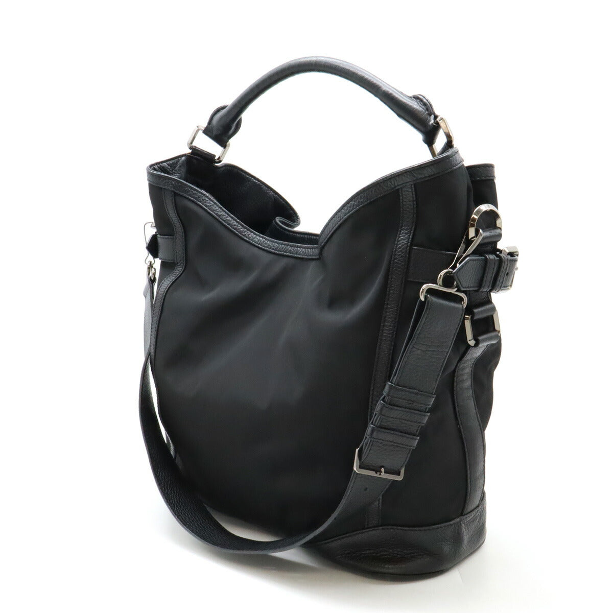 Burberry Nylon Canvas/Leather 2way Bag