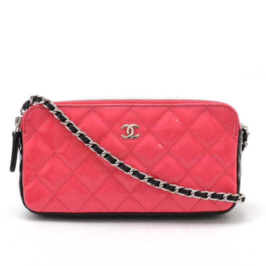 Chanel MatelassÃ© Patent Leather 2way Shoulder Bag