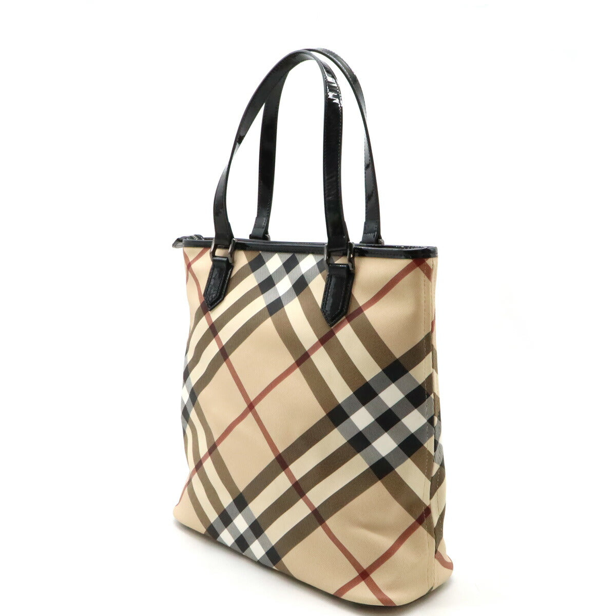Burberry Ho Check PVC Patent Leather 2way Tote Bag