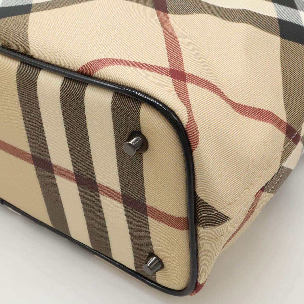 Burberry Ho Check PVC Patent Leather 2way Tote Bag